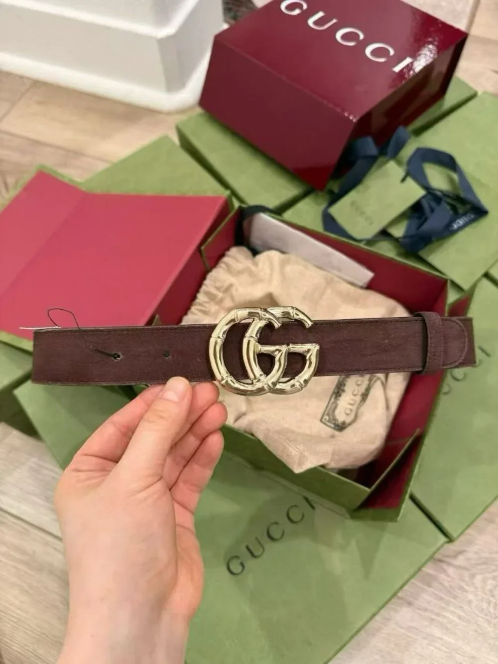 Gucci | Accessories | Nwt Authentic Gucci Vintage Dark Brown  display picture 1